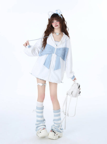Neighborhood Angel Hoodie Ribbon Loose the Zip Mist in