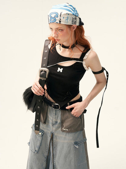 Ärmelloses Engel-Teufelsoberteil