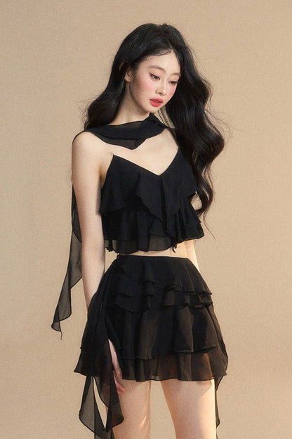 スカート+ショートキャミソール アニメ シフォン