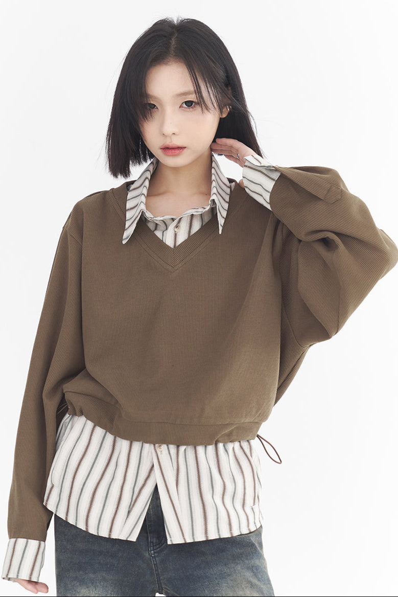 sweatshirt Loose style two-piece fit