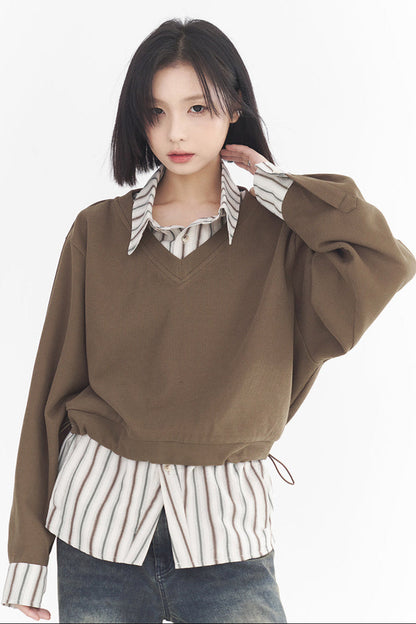 sweatshirt Loose style two-piece fit