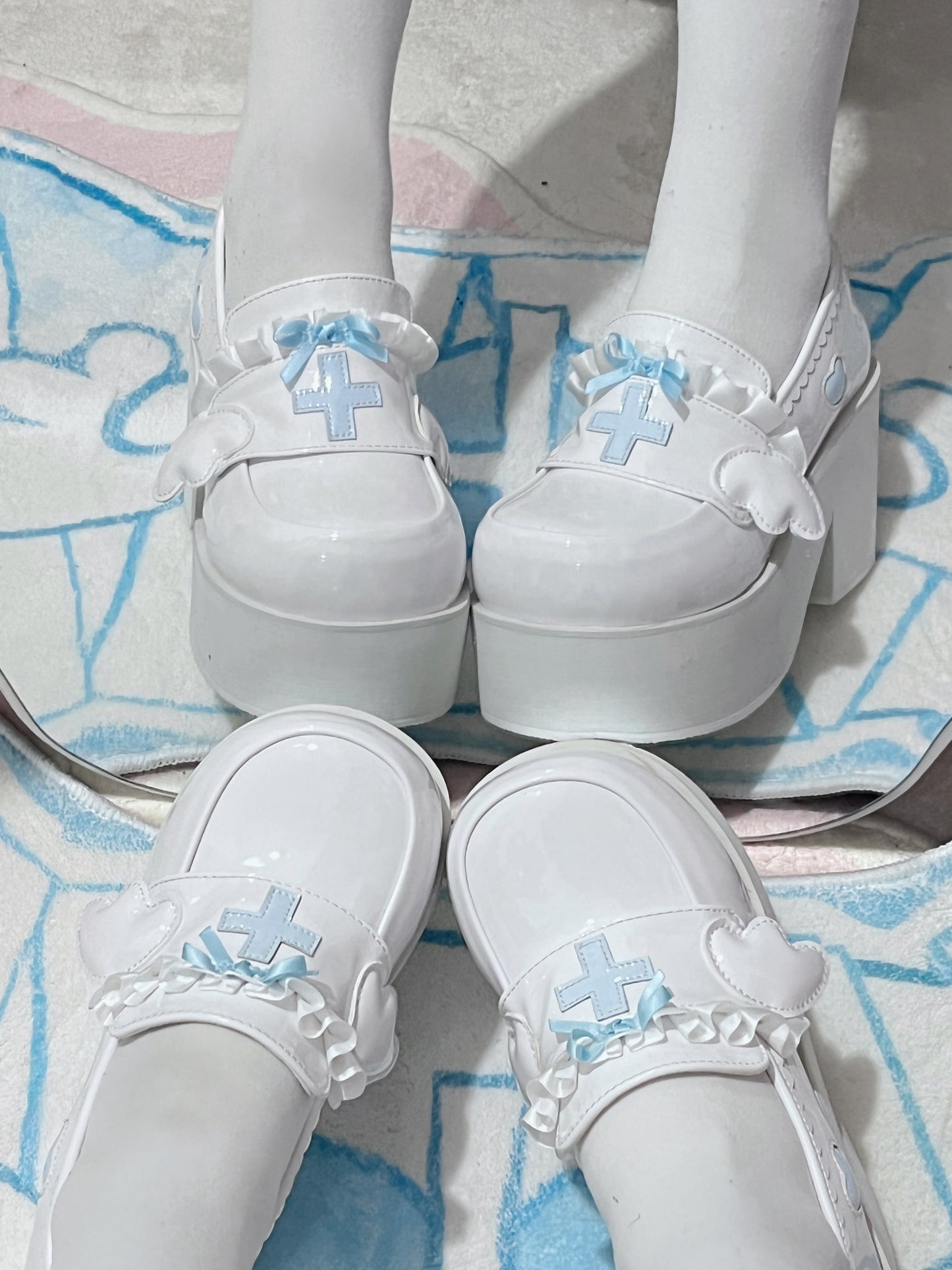 Kaikai Shoes Angel Lace Platform Medical