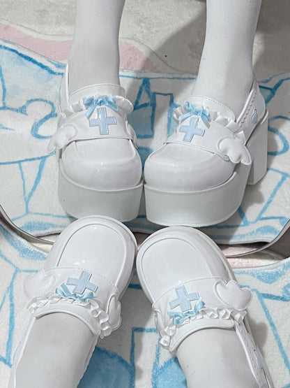 Kaikai Shoes Angel Lace Platform Medical