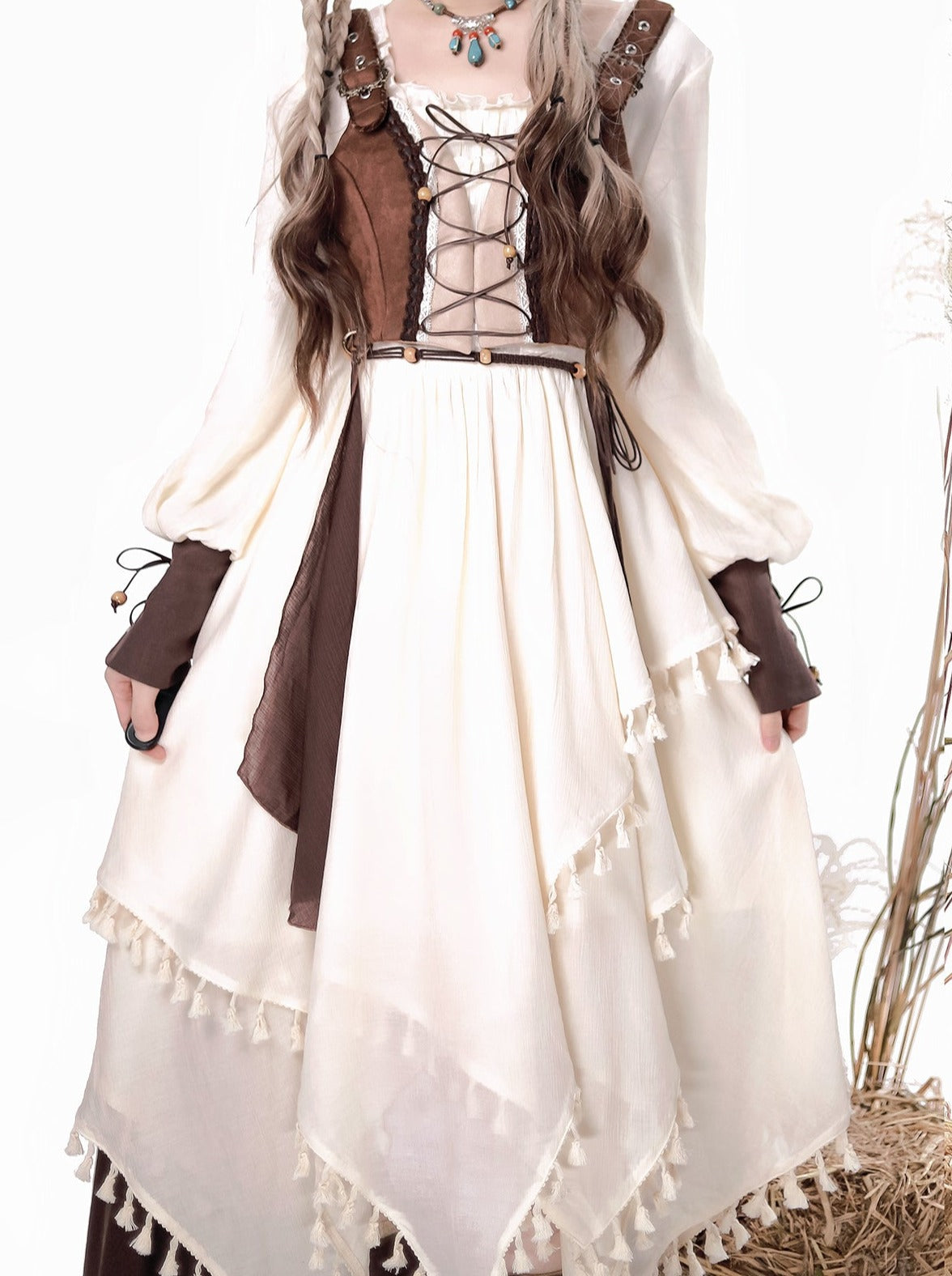 Stil Kleid Exotische Weste Cape