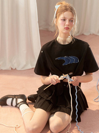 Patch American Denim Top Strap