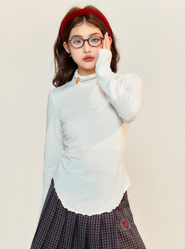 ワンベストネックニットトップスタイルポイントカレッジ