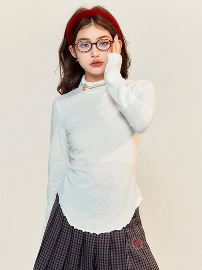 ワンベストネックニットトップスタイルポイントカレッジ