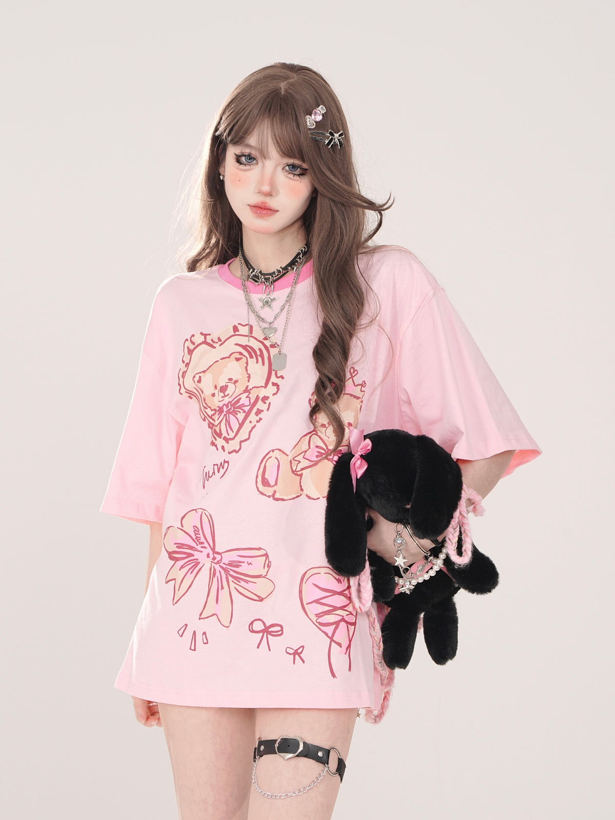 Bear Cute T-Shirt Loose Print