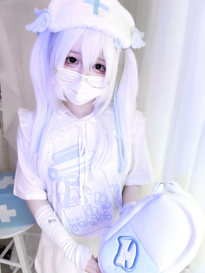 エンジェルホワイト、ネイバーフッド、スウィートトップス、ブルー、ピュアライト