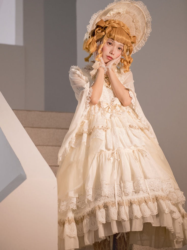 ゴージャスなプリンセスロリータのウェディングドレス