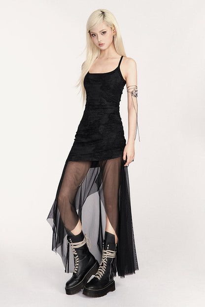 Kleid Mesh Wrap Sheer Resort