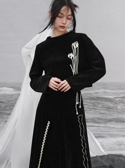 Mote Dark Rib Top Short Tulpe