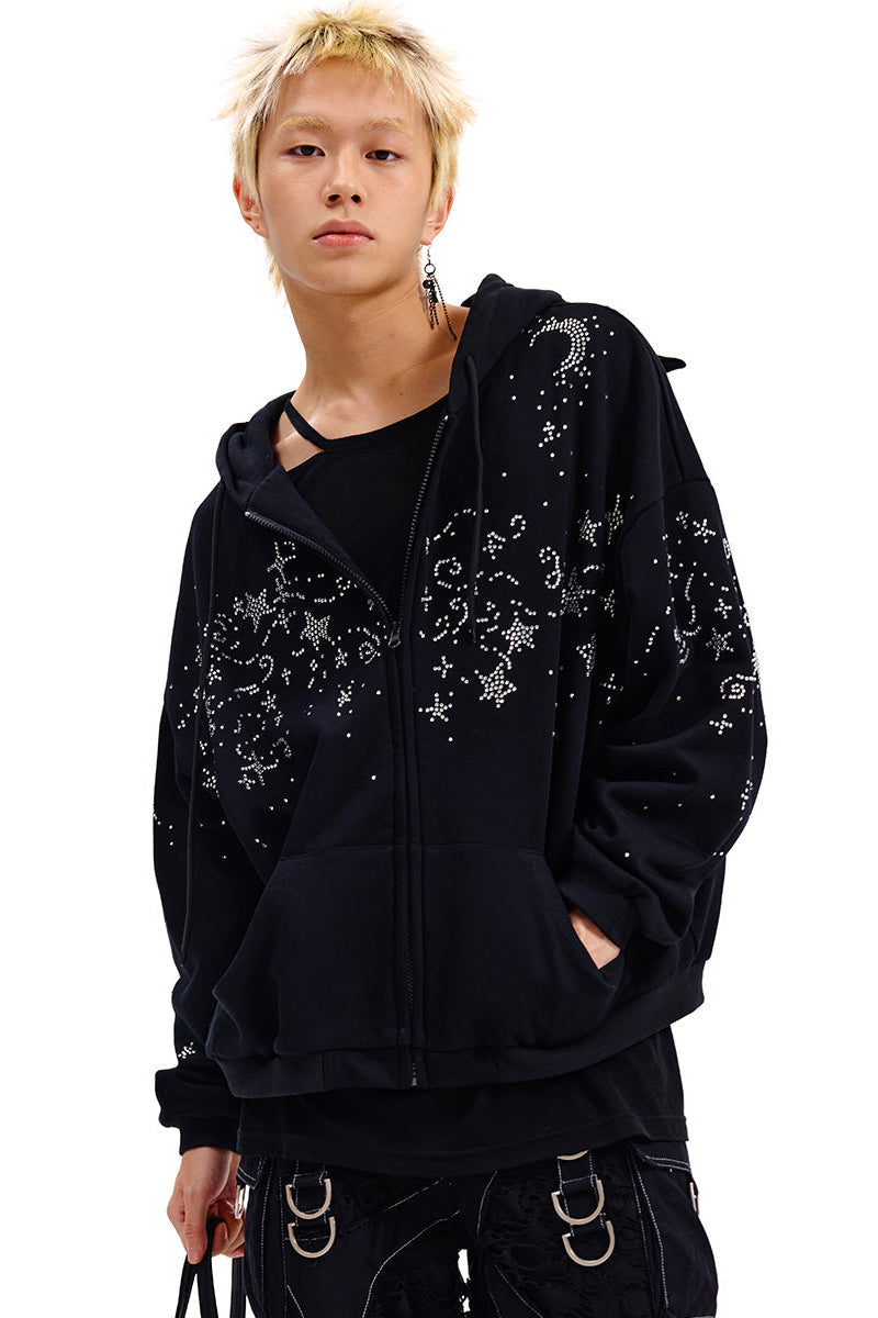 Kapuzenpullover Sternensweatshirt Diamant