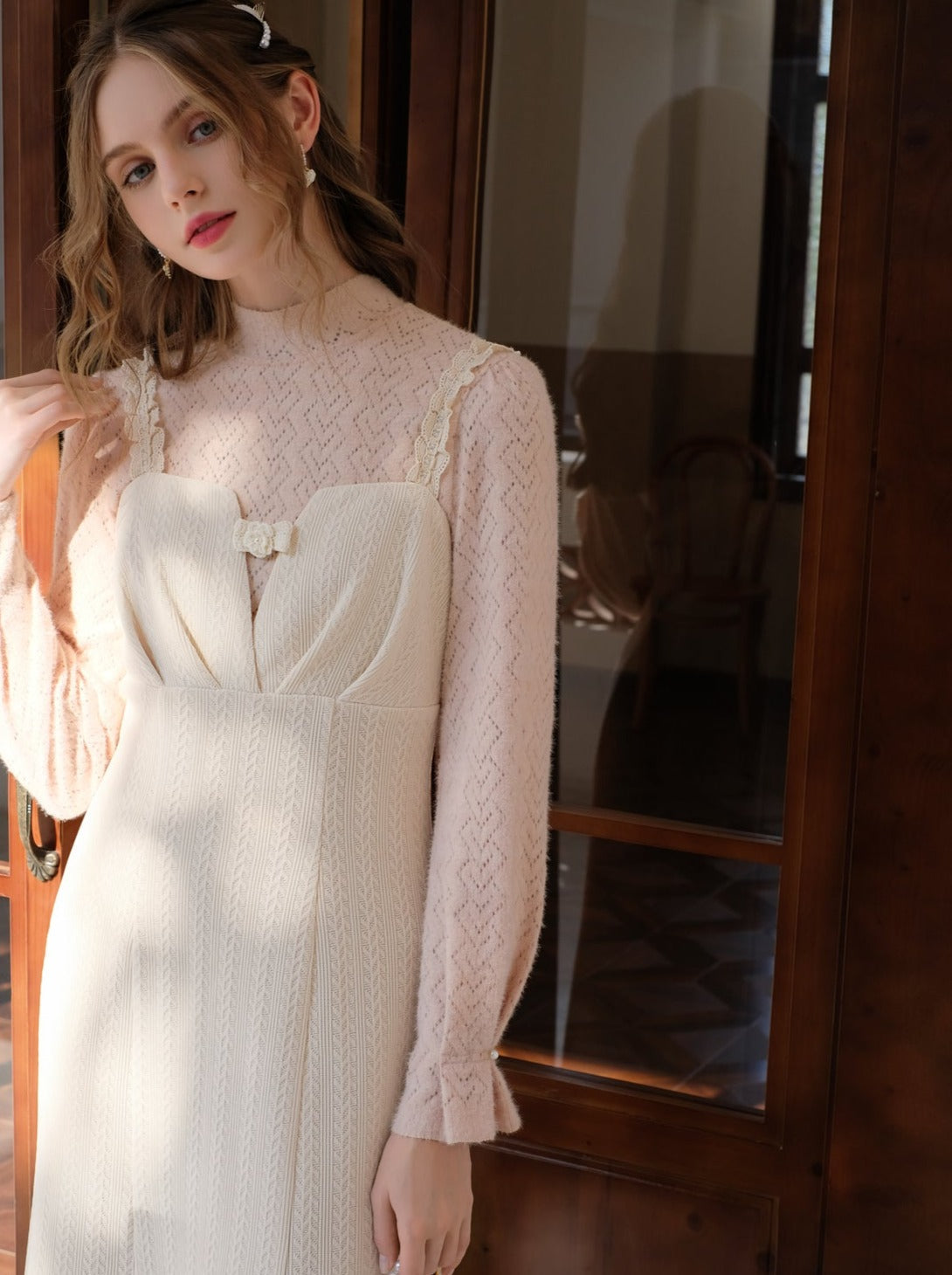 Top Kleid Camisole Meerjungfrau Hals Halb