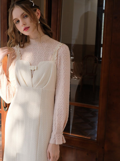 Top Kleid Camisole Meerjungfrau Hals Halb