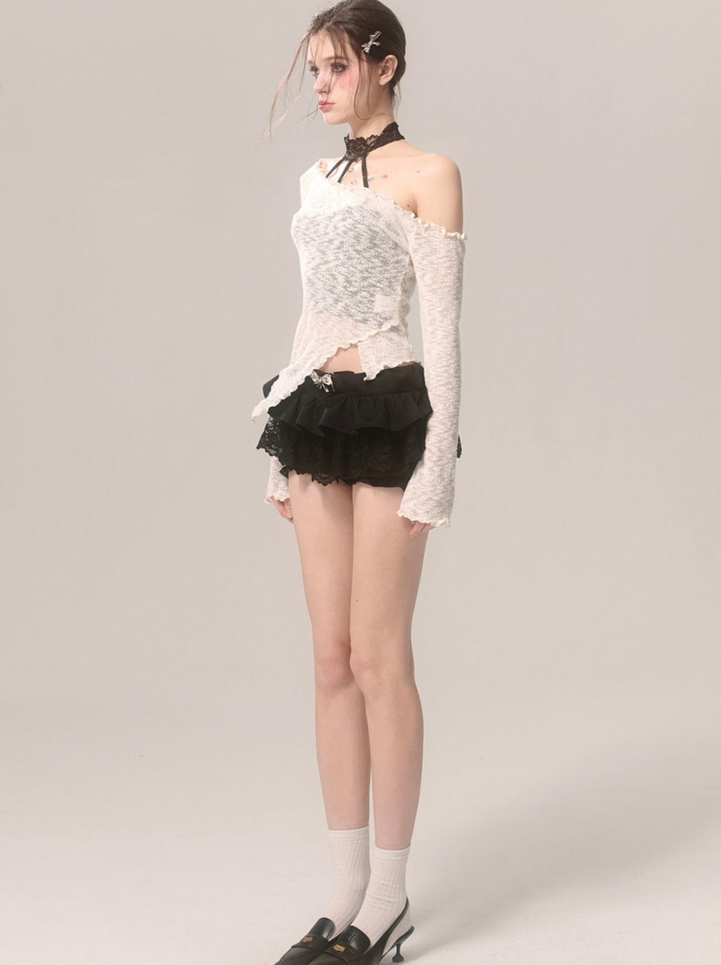 レースインナーウェアトップ ホルターネック