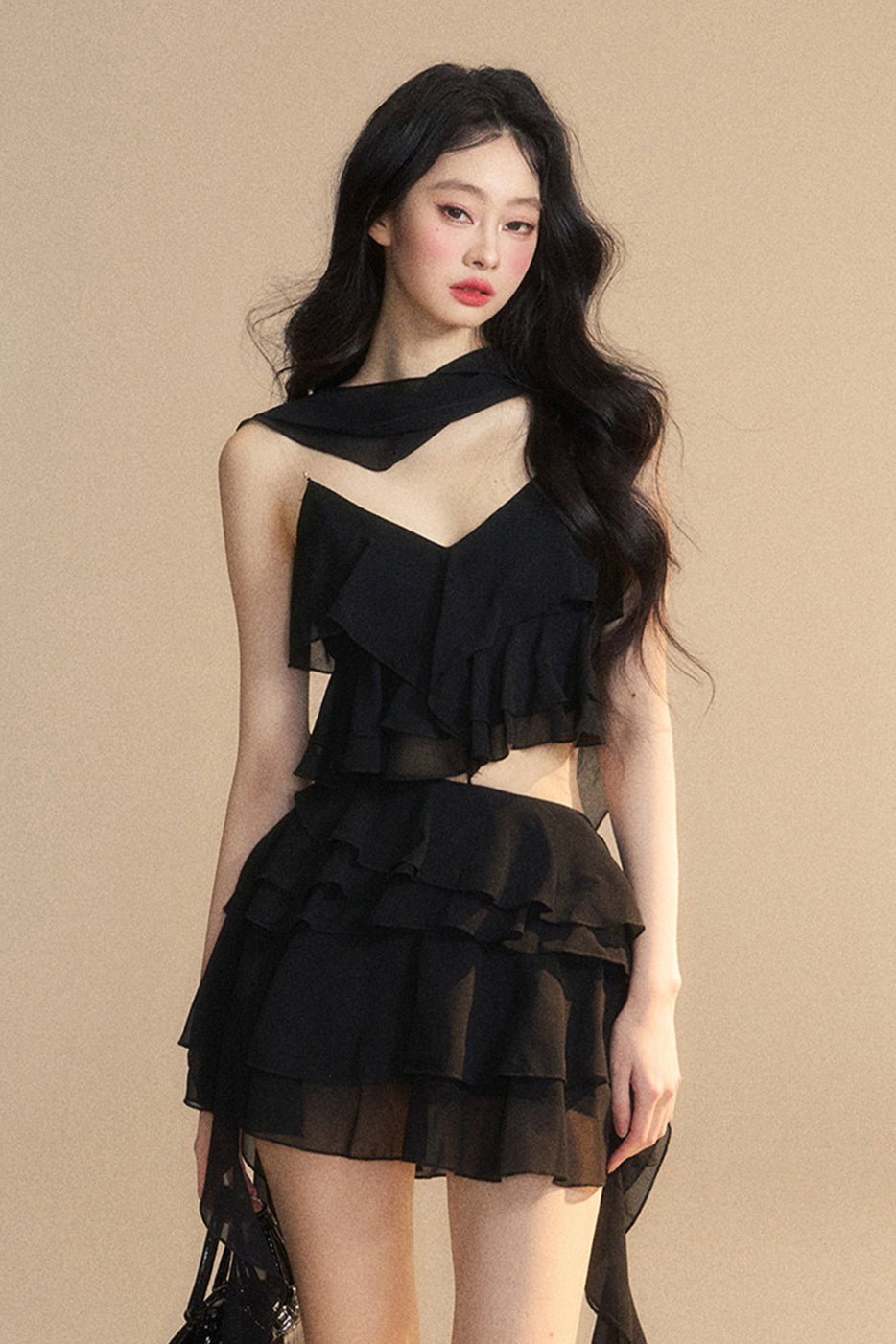 スカート+ショートキャミソール アニメ シフォン