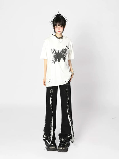 Loose T-Shirt Cat Foodie Ear