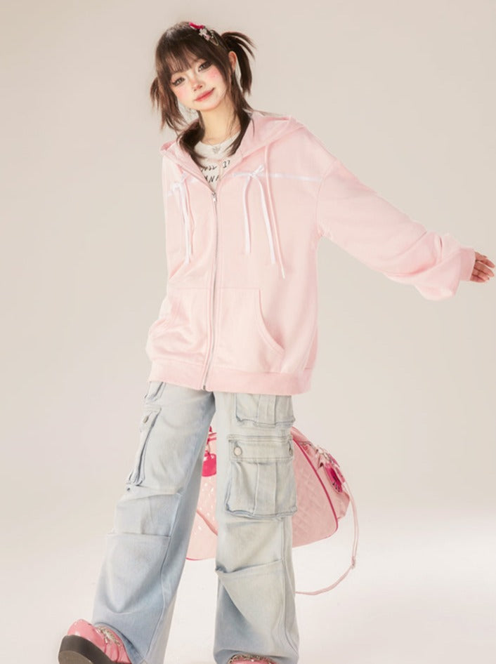 カーゴデニムブルーパンツライト