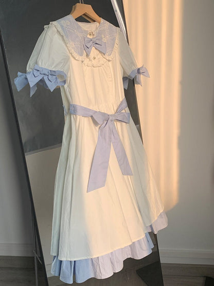 夏の軽やかなガーリーワンピース