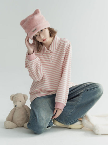 Border Tops Sweet Loose Casual