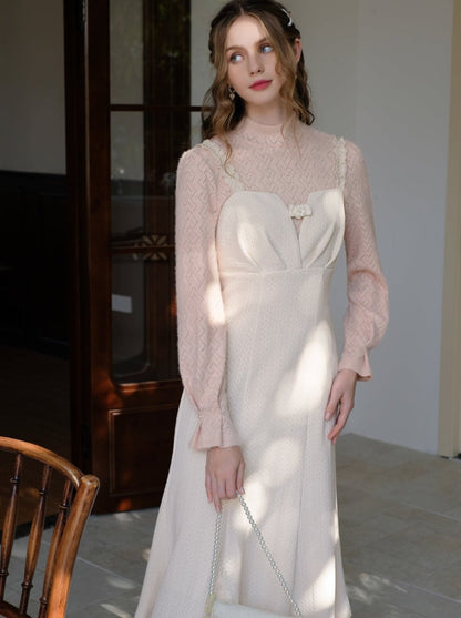 Top Kleid Camisole Meerjungfrau Hals Halb