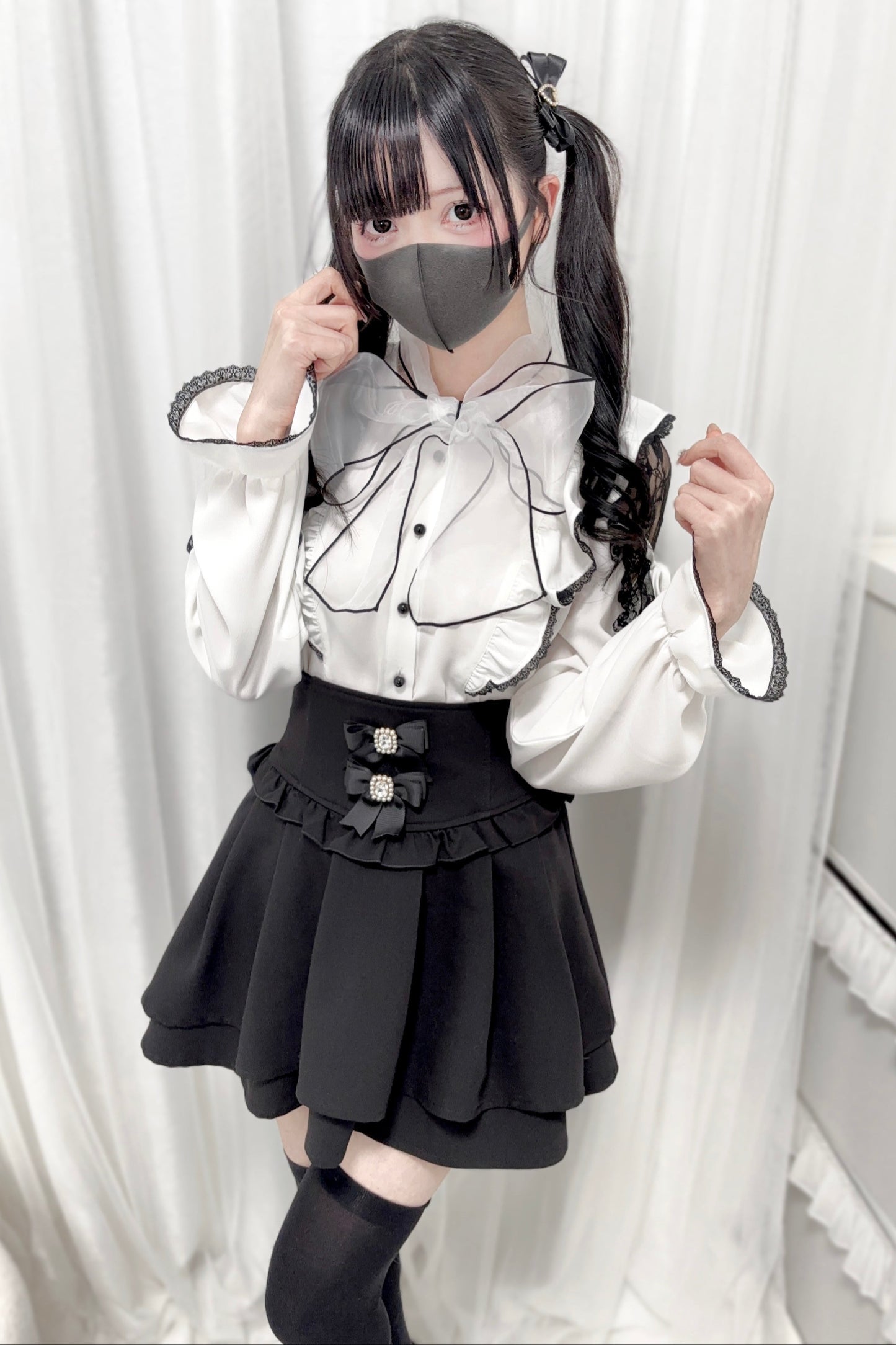 ブラウス 大きなリボン マイン