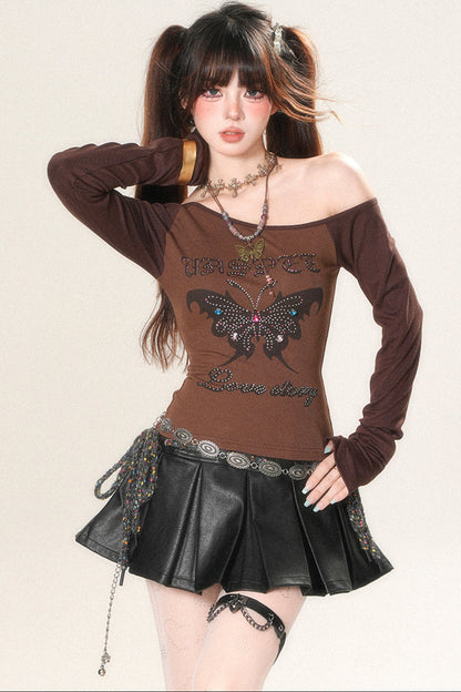 ショルダーウエスタンセクシートップ スラウチワン