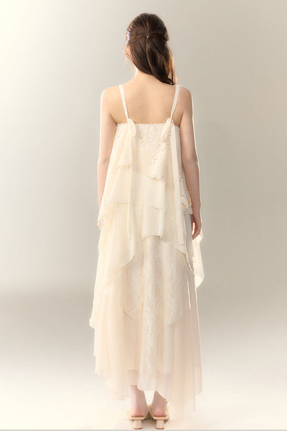 ロゼル イレギュラー ドレス ロング マルチレイヤー ヘビースカート