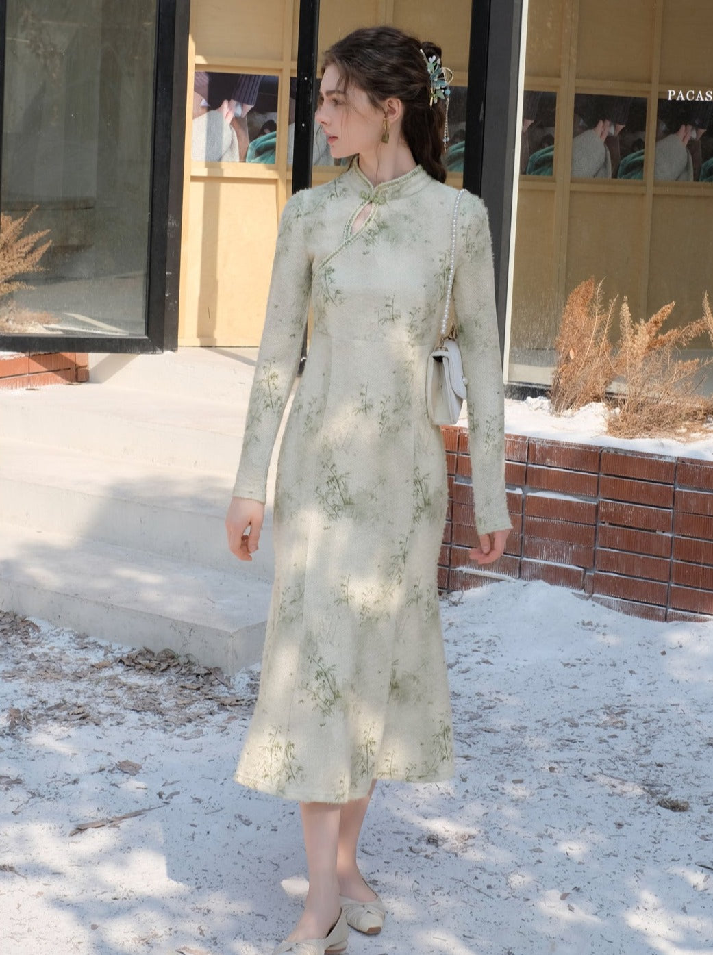Dress Chinese Long Green
