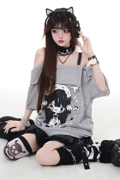 T-Shirt Strap Asia Anime Mine Dark