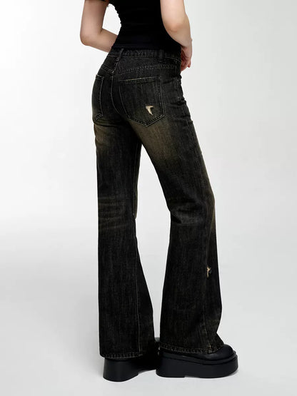 Hose Denim Straight Dark