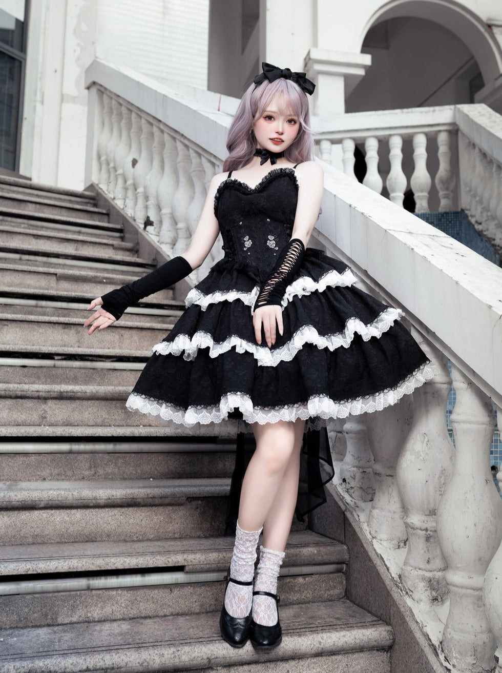 Dress Camisole Lolita Ruffle Chic Cake