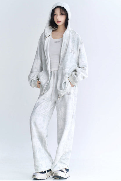 カーディガンフィット リラックスフーディーセットアップ