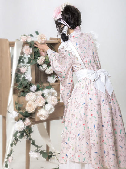 Set Maid Print Lolita Japanischer Schürzenrock