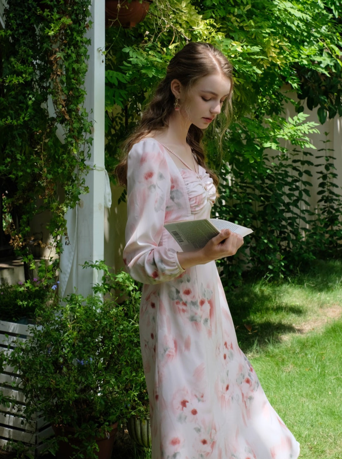 ドレス 花柄 レトロ エレガント