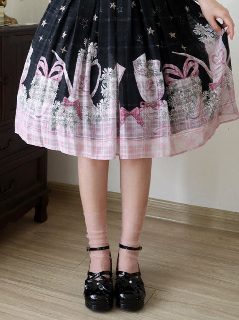 Shoes Mid Round Elegant Lolita Toe Heel Ribbon Sweet