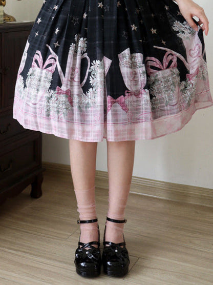 Shoes Mid Round Elegant Lolita Toe Heel Ribbon Sweet