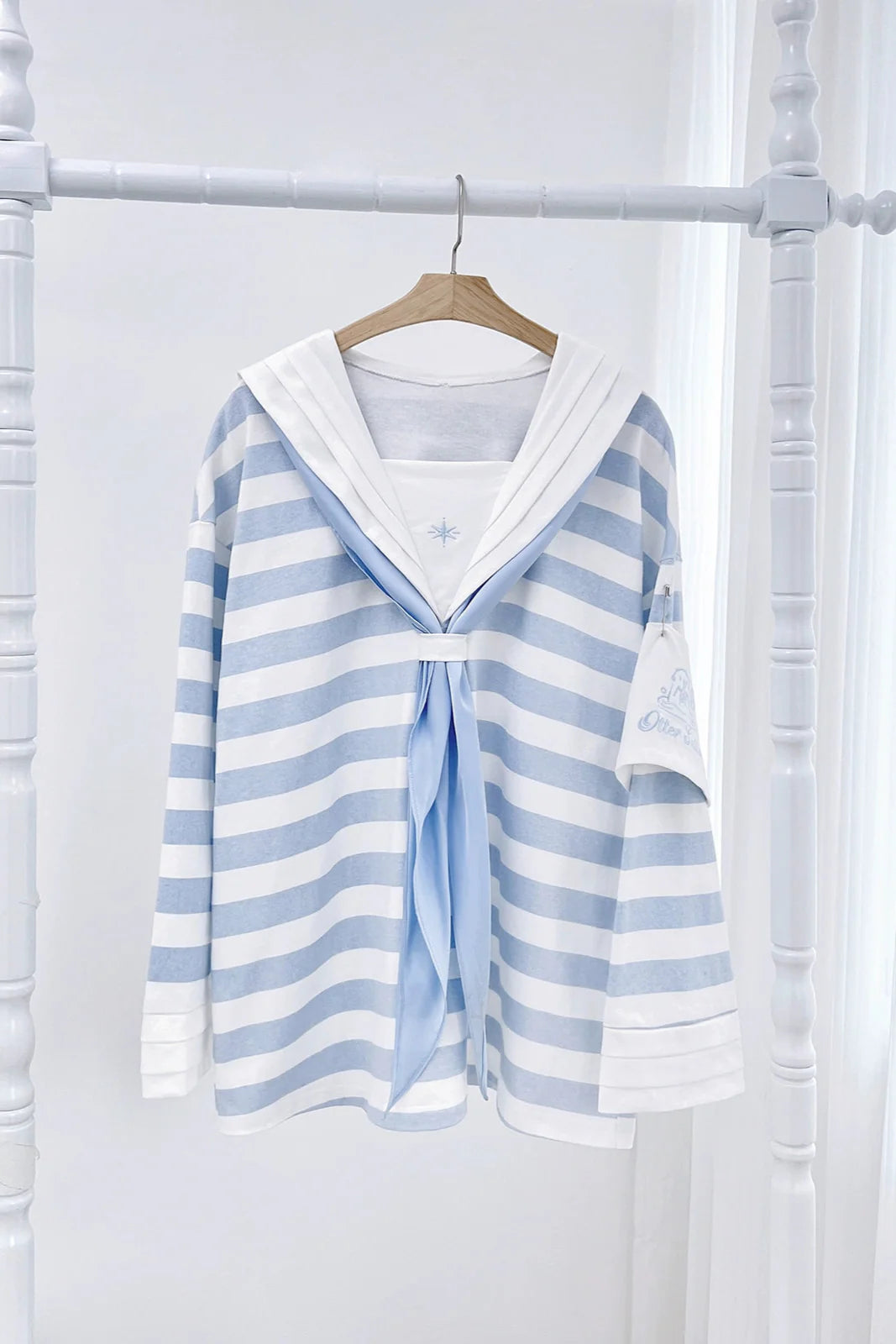 エンジェルハーフカラーセーラーアイテム予約パンツ+サブカルチャートップス近所👼ストライプ