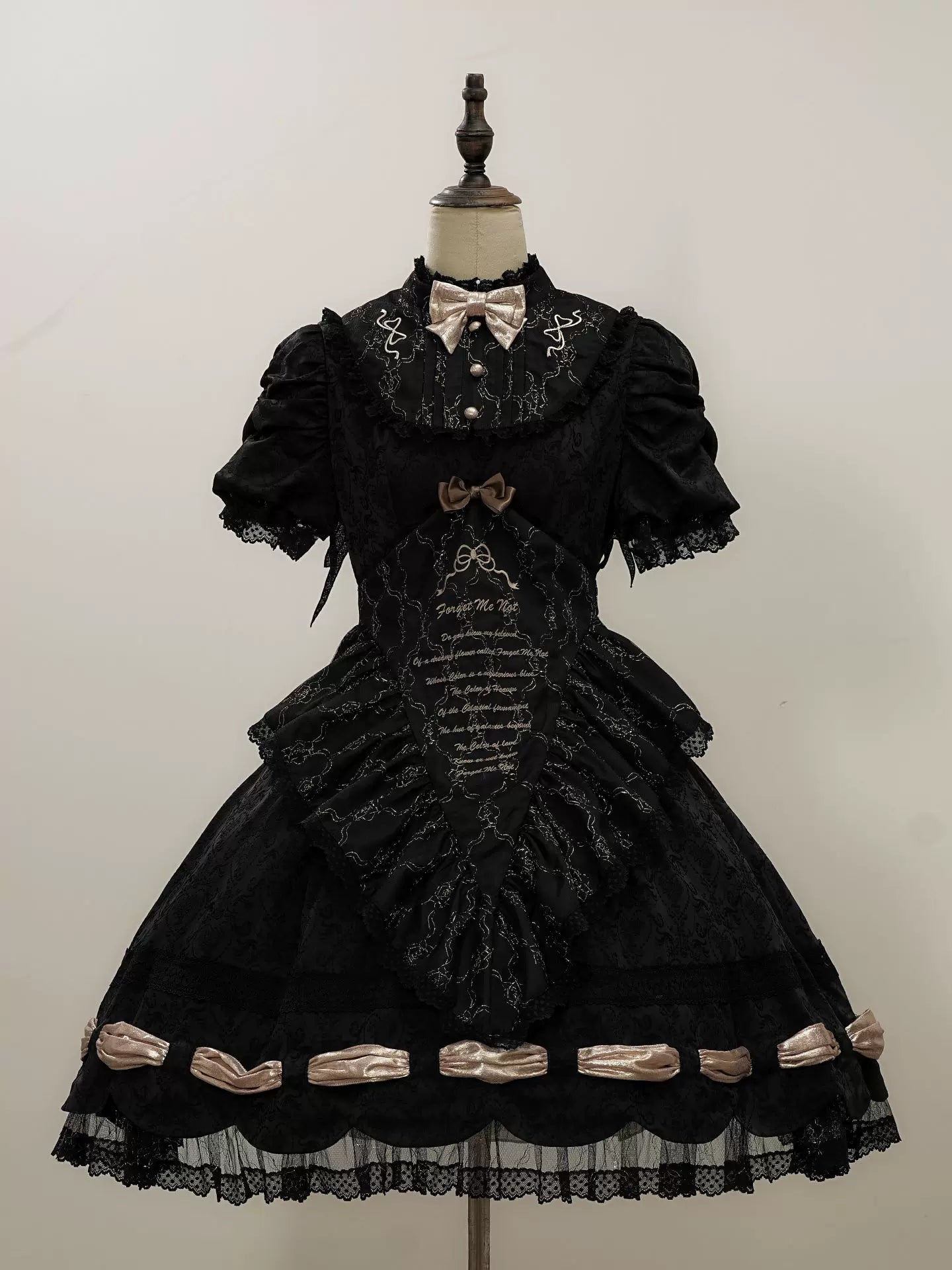 Dream Poem Sweet Classic Lolita OP Dress with Apron Two-Piece