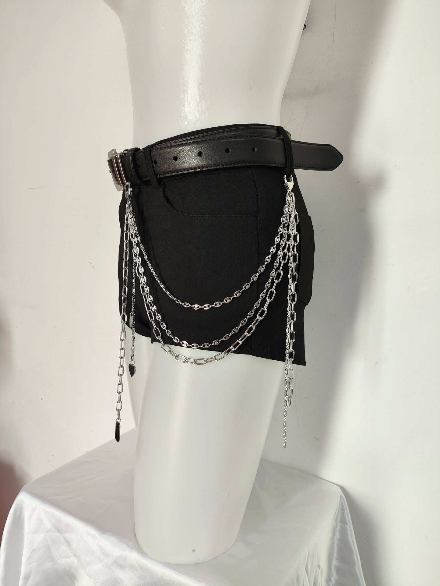 Punk Street Rock Niche Pure Stainless Steel Chain Pendant Waistband Chain