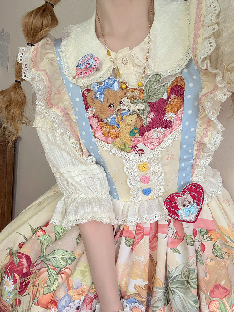 Schürze + Reservierungen Strapsdruckkleid Layered Carrot