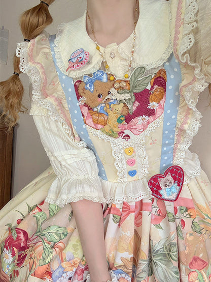 Schürze + Reservierungen Strapsdruckkleid Layered Carrot