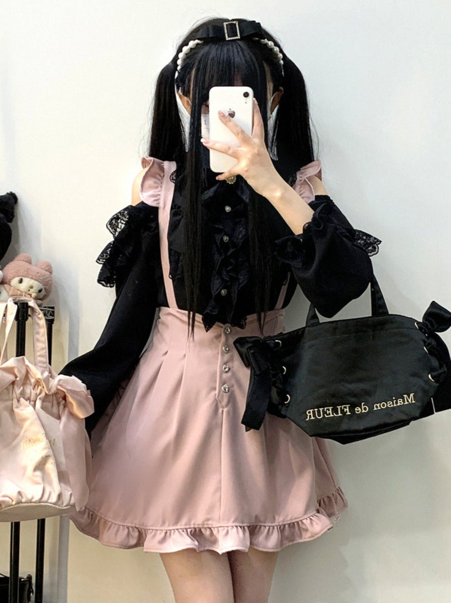 Love – Strapsrock mit Rüschen und Edelsteinen