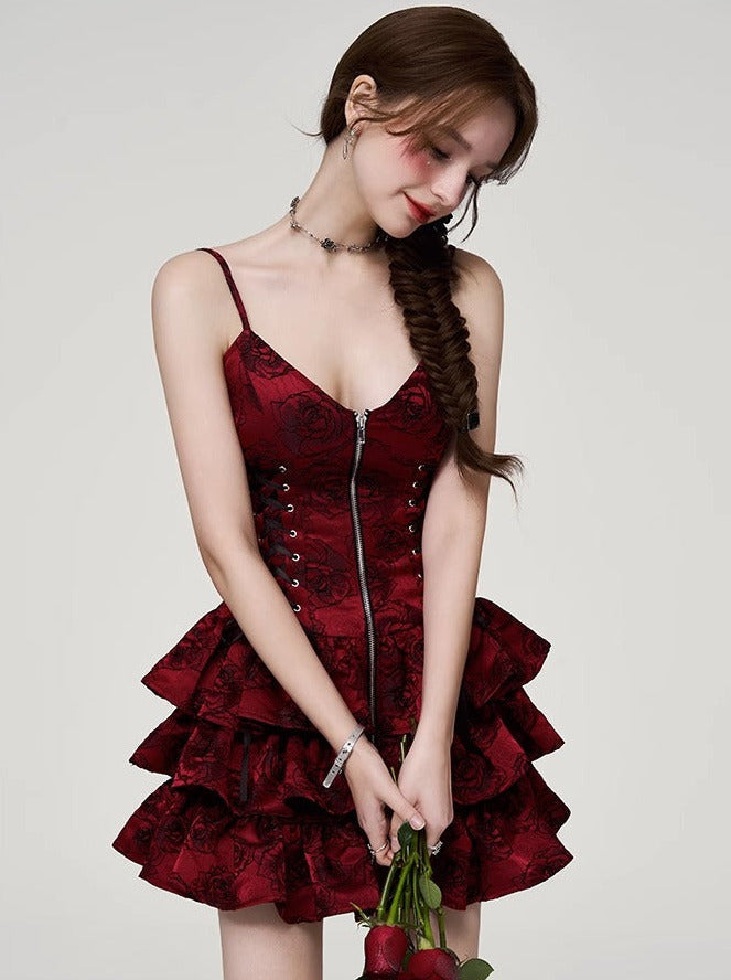 Jaccard Rose Kleid Slings Spicy Tea