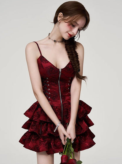 Jaccard Rose Kleid Slings Spicy Tea