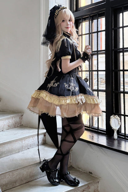 Kleid + süßes dunkles Lolita-Schal