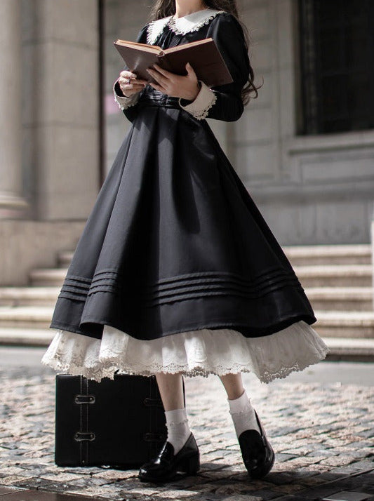 Elegant Angelina Set Dress Maid Retro