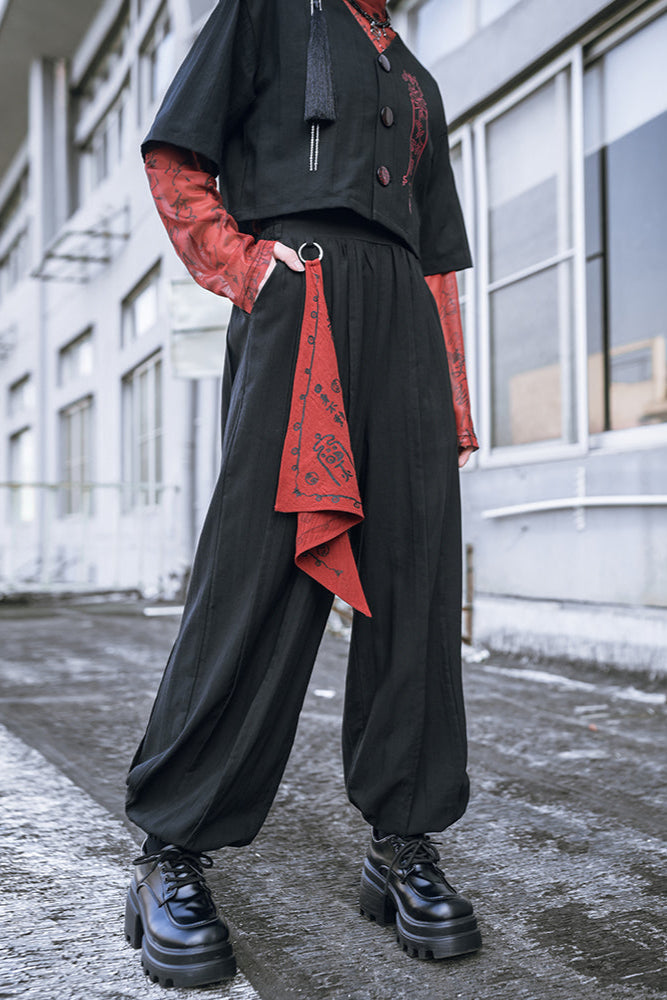 ダークパンツ チャイナランタン