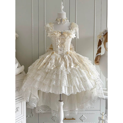 Camellia Dream Lolita Evening Cake Puff Dress